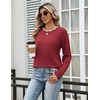 Zeagoo Sweaters for Women 2026 Fall Outfits Long Sleeve Winter Clothes(Wine Red)