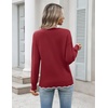 Zeagoo Sweaters for Women 2026 Fall Outfits Long Sleeve Winter Clothes(Wine Red)