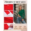 Zeagoo Women Long Sleeve Shirts Slim Fit Going Out Tops Crewneck Basic Tee(Green)