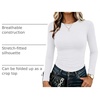 Zeagoo Women Long Sleeve Shirts Slim Fit Going Out Tops Crewneck Basic Tee(White)