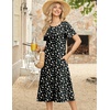 Zeagoo Womens Casual Dresses for Summer Short Sleeve Flare Midi Dress Beach(Xh33)