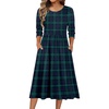Zeagoo 3/4 Sleeve Women’s Dress Casual Aline Summer Fall Midi Long Dresses(Gw563)