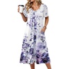 Zeagoo Summer Casual Dress for Womens Floral Midi Sundress with Pockets(Floral-6)