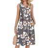 Grey White Floral