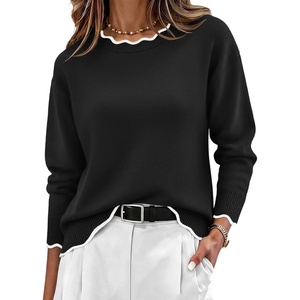 Zeagoo Sweaters for Women 2026 Fall Outfits Long Sleeve Winter Clothes(Black)