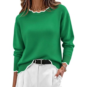 Zeagoo Sweaters for Women 2026 Fall Outfits Long Sleeve Winter Clothes(Green)