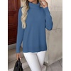 Zeagoo Women’s Turtleneck Sweater Long Sleeve Casual Knit Pullover Top 2026(L-deep Blue)