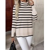 Zeagoo Women’s Turtleneck Sweater Long Sleeve Casual Knit Pullover Top 2026(L-pat2)