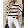 Zeagoo Women’s Turtleneck Sweater Long Sleeve Casual Knit Pullover Top 2026(L-pat2)