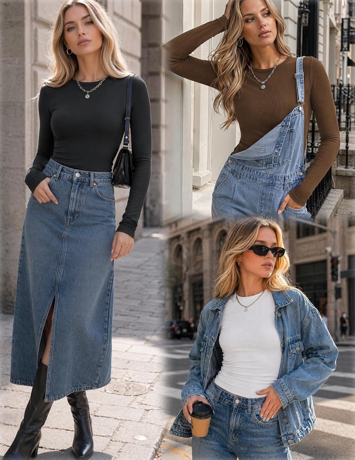 image:imageZeagoo Women Long Sleeve Shirts Ribbed Slim Fit Tops Crewneck Basic TeeBlackwhitebrown