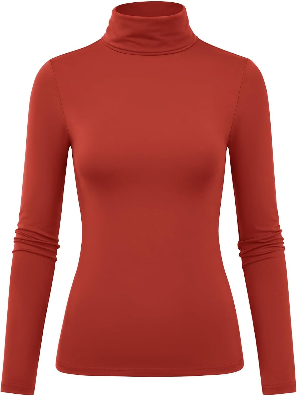 image:imageZeagoo Womens Turtleneck Long Sleeve Tops Lightweight Base Layer TShirtsRed