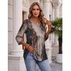 Zeagoo 3/4 Length Sleeve Womens Tops 2026 Blouses for Women Dressy Casual Fashion Clothing V Neck T-Shirts Summer Outfits(Cx278)