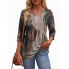 Zeagoo 3/4 Length Sleeve Womens Tops 2026 Blouses for Women Dressy Casual Fashion Clothing V Neck T-Shirts Summer Outfits(Cx278)
