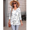 Zeagoo 3/4 Length Sleeve Womens Tops 2026 Blouses for Women Dressy Casual Fashion Clothing V Neck T-Shirts Summer Outfits(Sp113)