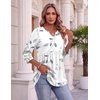 Zeagoo 3/4 Length Sleeve Womens Tops 2026 Blouses for Women Dressy Casual Fashion Clothing V Neck T-Shirts Summer Outfits(Sp113)