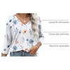 Zeagoo 3/4 Length Sleeve Womens Tops Casual V Neck Shirts Soft Basic Tees(Bf290)