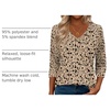 Zeagoo 3/4 Length Sleeve Womens Tops Casual V Neck Shirts Soft Basic Tees(Khaki Floral)