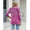 Zeagoo 3/4 Length Sleeve Womens Tops Casual V Neck Shirts Soft Basic Tees(Light Magenta)