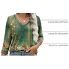 Zeagoo 3/4 Length Sleeve Womens Tops Casual V Neck Shirts Soft Basic Tees(Mz839)