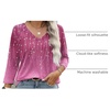 Zeagoo 3/4 Length Sleeve Womens Tops Casual V Neck Shirts Soft Basic Tees(Pink-xh370)