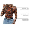 Zeagoo Long Sleeve Shirts for Women Sheer Mesh Top Mock Neck Fitted Blouses(Wf75)