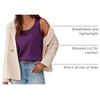 Zeagoo Silk Satin Tank Tops for Women Scoop Neck Sleeveless Camisole Tops(Deep Purple)