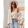 Zeagoo Silk Satin Tank Tops for Women Scoop Neck Sleeveless Camisole Tops(Light Champagne)