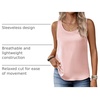Zeagoo Silk Satin Tank Tops for Women Scoop Neck Sleeveless Camisole Tops(Light Pink)