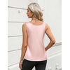 Zeagoo Silk Satin Tank Tops for Women Scoop Neck Sleeveless Camisole Tops(Light Pink)