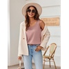 Zeagoo Silk Satin Tank Tops for Women Scoop Neck Sleeveless Camisole Tops(Mauve Pink)