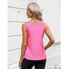 Zeagoo Silk Satin Tank Tops for Women Scoop Neck Sleeveless Camisole Tops(Peach Pink)