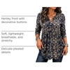 Zeagoo Women Blouses Long Sleeve Top Boho Henley Vneck Pleated Fall Tunic(Mz869)