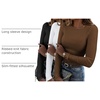 Zeagoo Women Long Sleeve Shirts Ribbed Slim Fit Tops Crewneck Basic Tee(Black+white+brown)