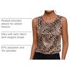 Zeagoo Womens Satin Tank Top Pleated Sleeveless Blouse Dressy Casual Tops(Leopard Print)