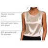 Zeagoo Womens Satin Tank Top Pleated Sleeveless Blouse Dressy Casual Tops(Light Champagne)