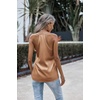 Zeagoo Womens Silk Satin Tank Tops V Neck Sleeveless Blouse Camisole Top(Camel)