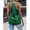 Zeagoo Womens Silk Satin Tank Tops V Neck Sleeveless Blouse Camisole Top(Green)