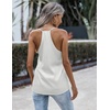 Zeagoo Womens Silk Satin Tank Tops V Neck Sleeveless Blouse Camisole Top(White)