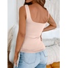 Zeagoo Women’s Square Neck Double Lined Tank Tops Cute Summer Top(Champagne)