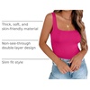 Zeagoo Women’s Square Neck Double Lined Tank Tops Cute Summer Top(Hot Pink)
