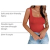 Zeagoo Women’s Square Neck Double Lined Tank Tops Cute Summer Top(Red)