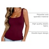 Zeagoo Women’s Square Neck Double Lined Tank Tops Cute Summer Top(Wine Red)