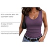 Zeagoo Womens Tank Tops V Neck Ribbed Knit Slim Fit Basic Sleeveless Tops(Dark Purple)