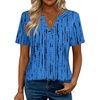 Zeagoo Womens Tops Short Sleeve V Neck Tee Shirts Cute Dressy Casual(Blue Stripes Zr459)