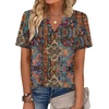 Zeagoo Womens Tops Short Sleeve V Neck Tee Shirts Cute Dressy Casual(Bohemian Mz721)