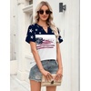 Zeagoo Womens Tops Short Sleeve V Neck Tee Shirts Cute Dressy Casual(Flag Gq39)