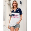 Zeagoo Womens Tops Short Sleeve V Neck Tee Shirts Cute Dressy Casual(Flag Gq39)