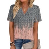 Zeagoo Womens Tops Short Sleeve V Neck Tee Shirts Cute Dressy Casual(Gray Print)
