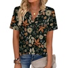 Zeagoo Womens Tops Short Sleeve V Neck Tee Shirts Cute Dressy Casual(Maple Leaf Wf157)
