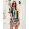 Zeagoo Womens Tops Short Sleeve V Neck Tee Shirts Cute Dressy Casual(Multicolor-cx289)